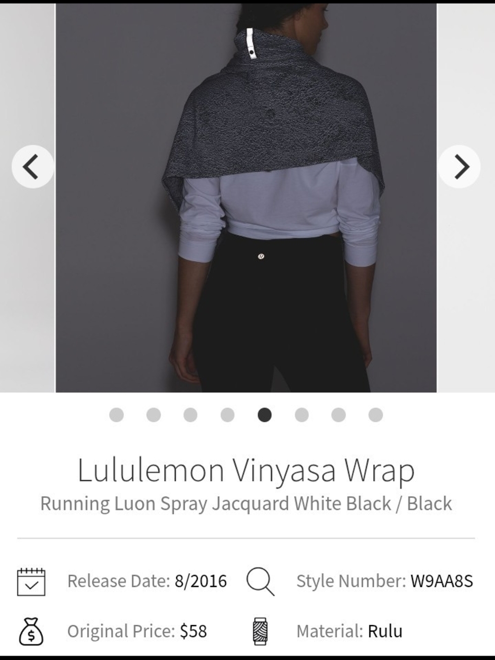 lululemon athletica Vinyasa Wrap - Black/White